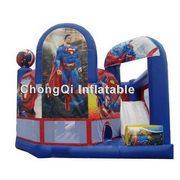 commercial inflatable Superman bouncer combo